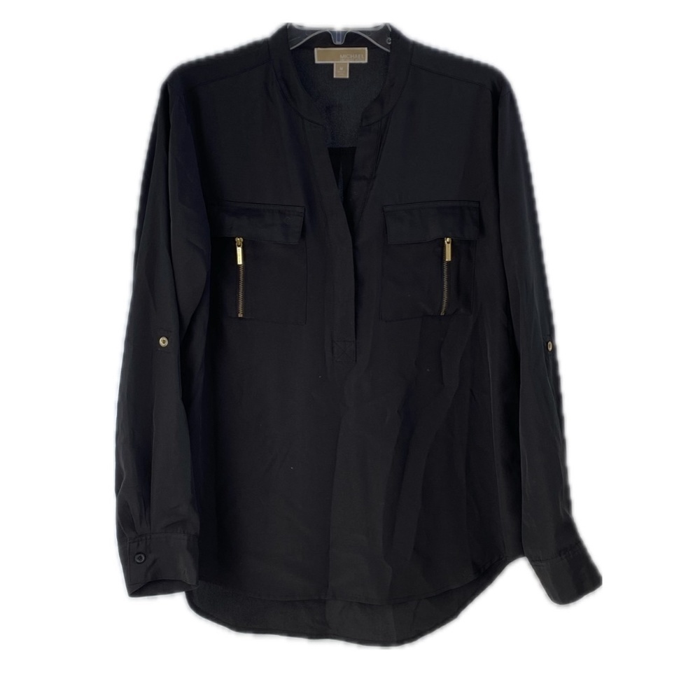 Michael Kors - Women's - Black Blouse - Top - Shirt - Size: Medium